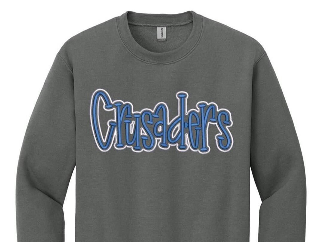 CRUSADERS || 3D Puff Embroidered Sweatshirt || Spirit Wear || Game Day ...