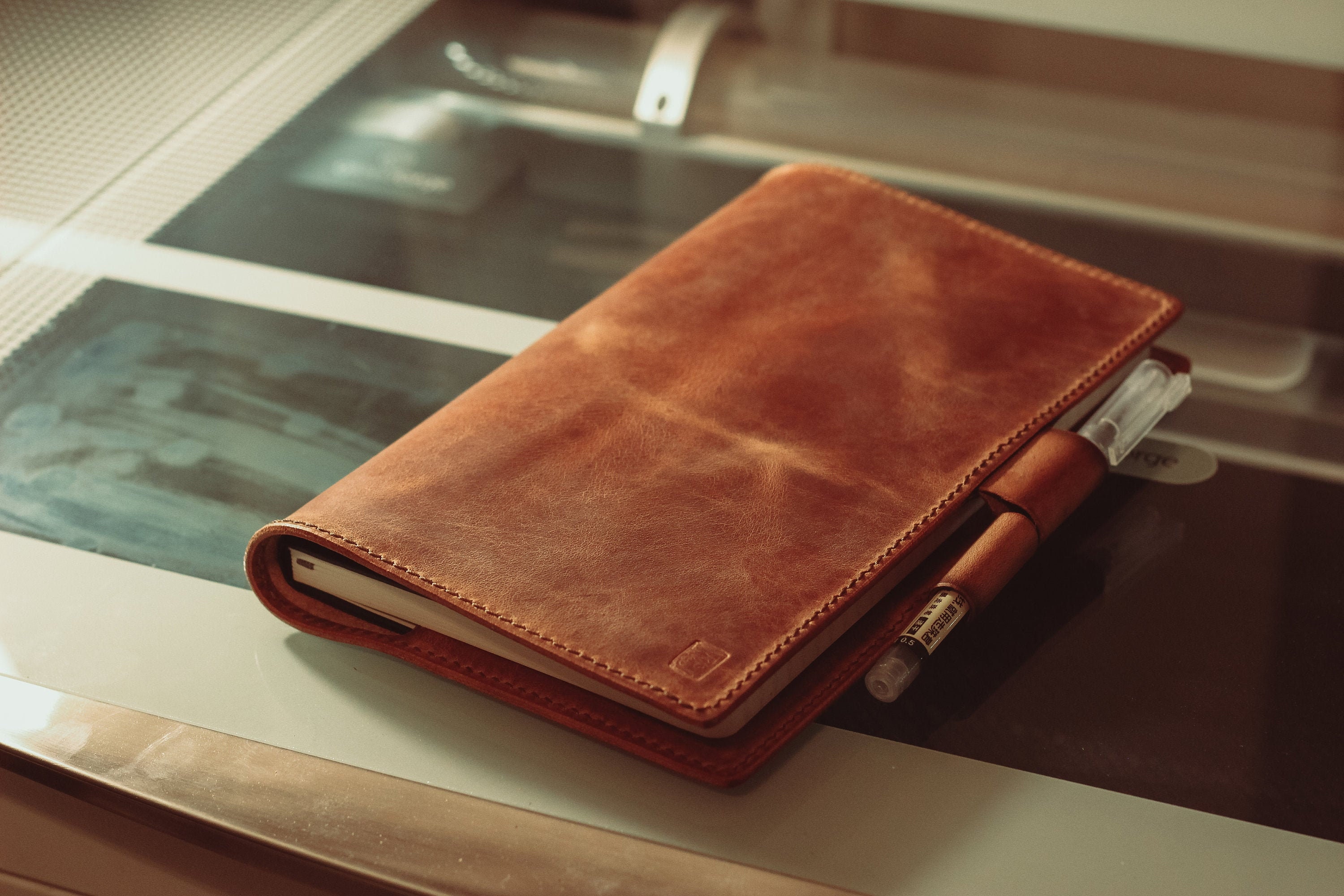 Leather Notebook Cover Template Notebook Cover Pattern DIY Etsy