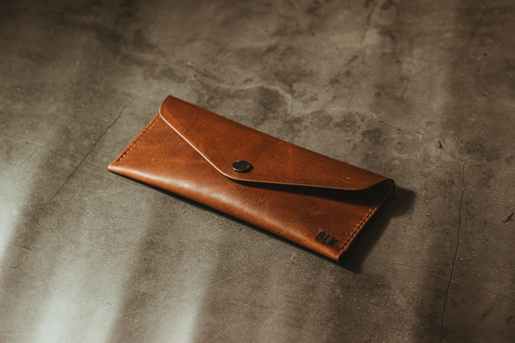 Leather Cash Envelope Leather Envelope Money Envelope Etsy