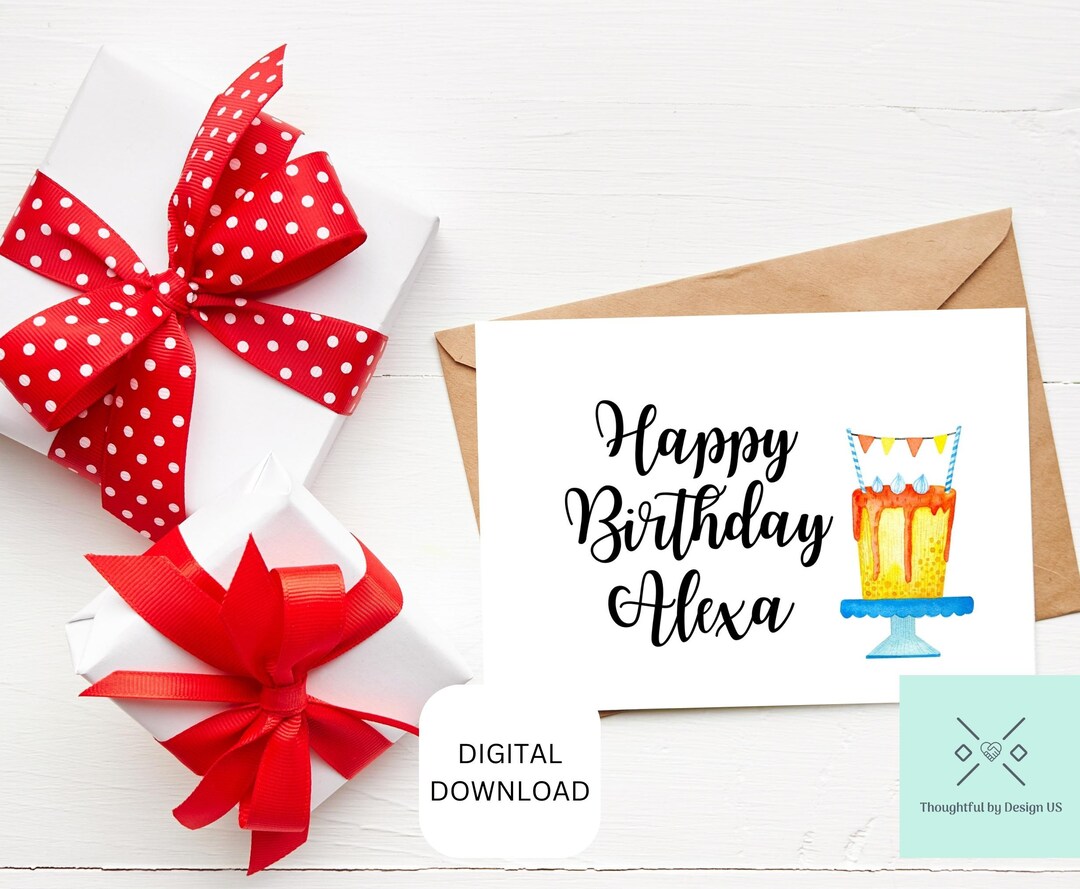 Personalized Printable Birthday Card Customizable Printable Birthday ...