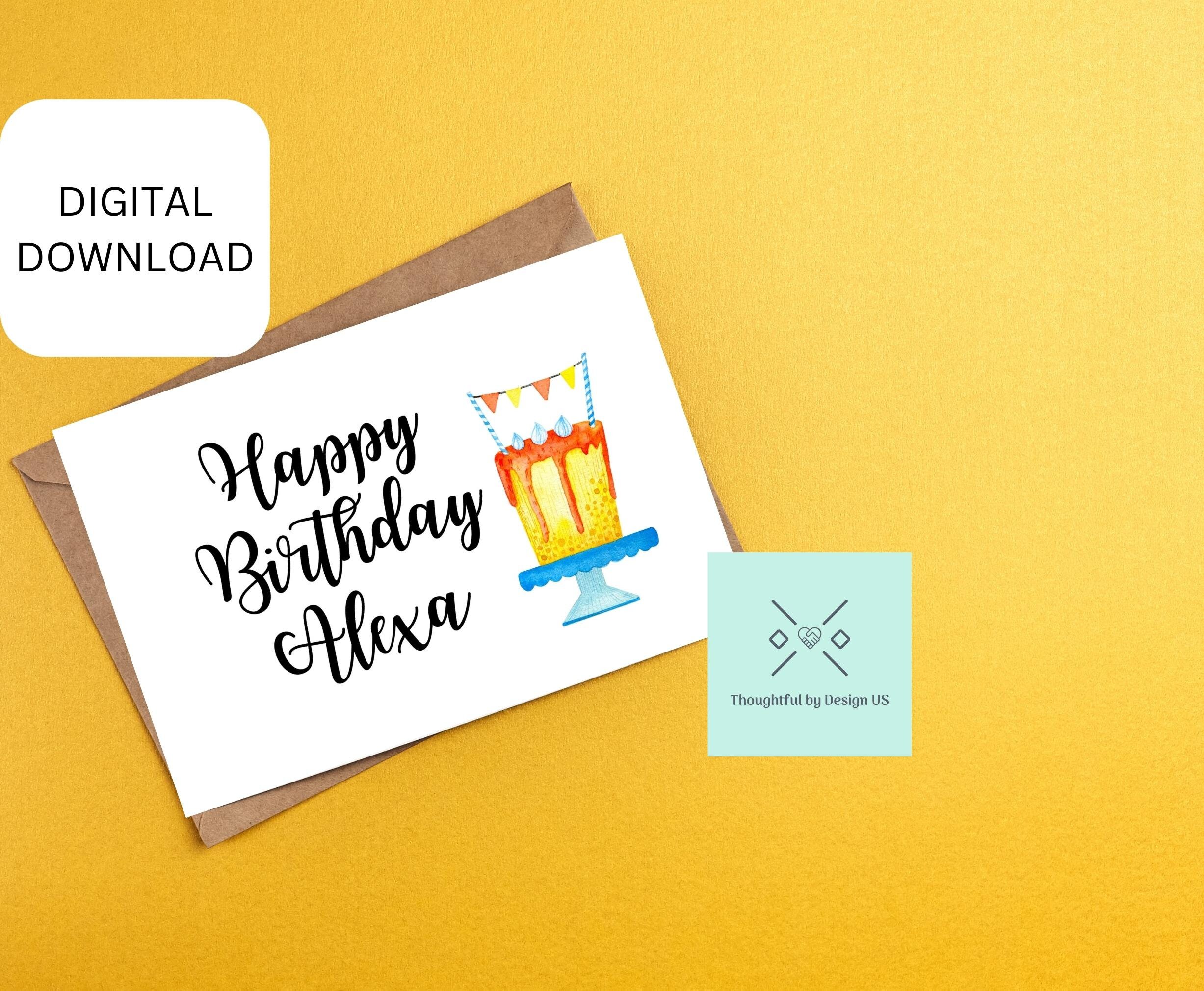 Personalized Printable Birthday Card Customizable Printable Birthday ...