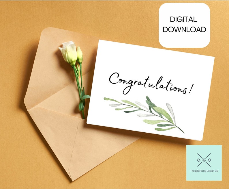 Instant Download Congratulations Card Printable - Etsy