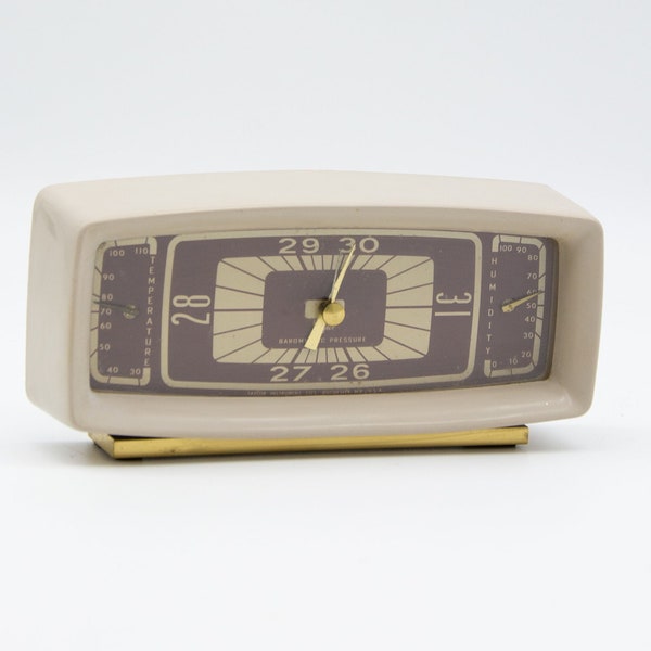 Vintage Barometer - Taylor Instrument Co. , Weather Station, Mid-century Home decor, vintage thermometer, desk barometer, made in USA