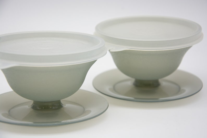 Vintage Tupperware, Pudding Plastic Cups Jello Cup, Food Container