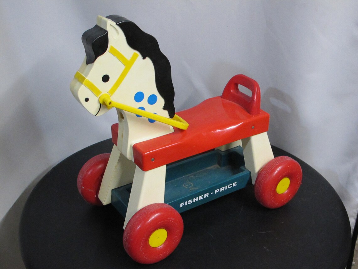 Fisherprice ride on horse 1976 fisher price riding horse Etsy