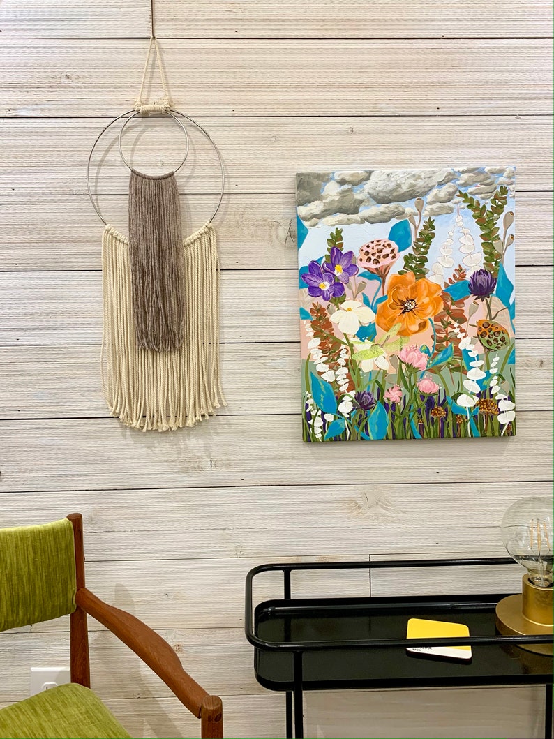 Home Decor Simple Boy Girl Nursery Original Artwork Baby Shower NO FRILLS Wall Art Minimal Modern Macrame Dream Catcher