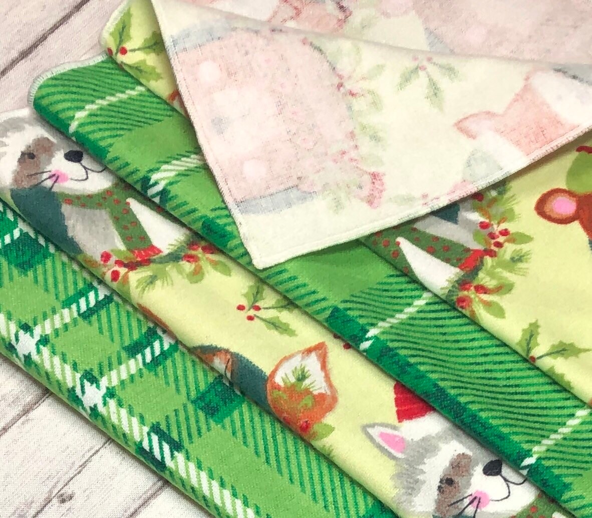 Christmas Cloth Napkins Set of 2 4 6 Kids Cloth Napkins Etsy UK
