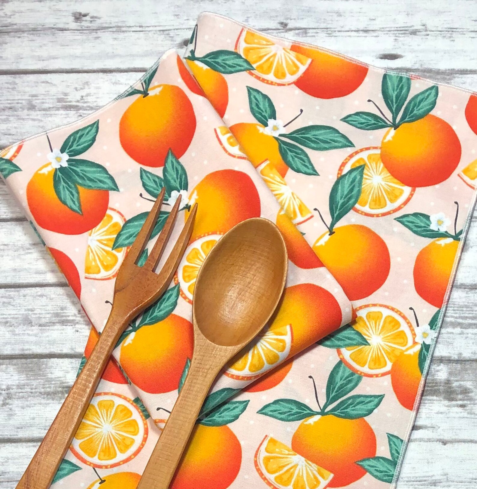 Orange Citrus Cloth Dinner Napkins Set of 2 4 6 Farmers Etsy