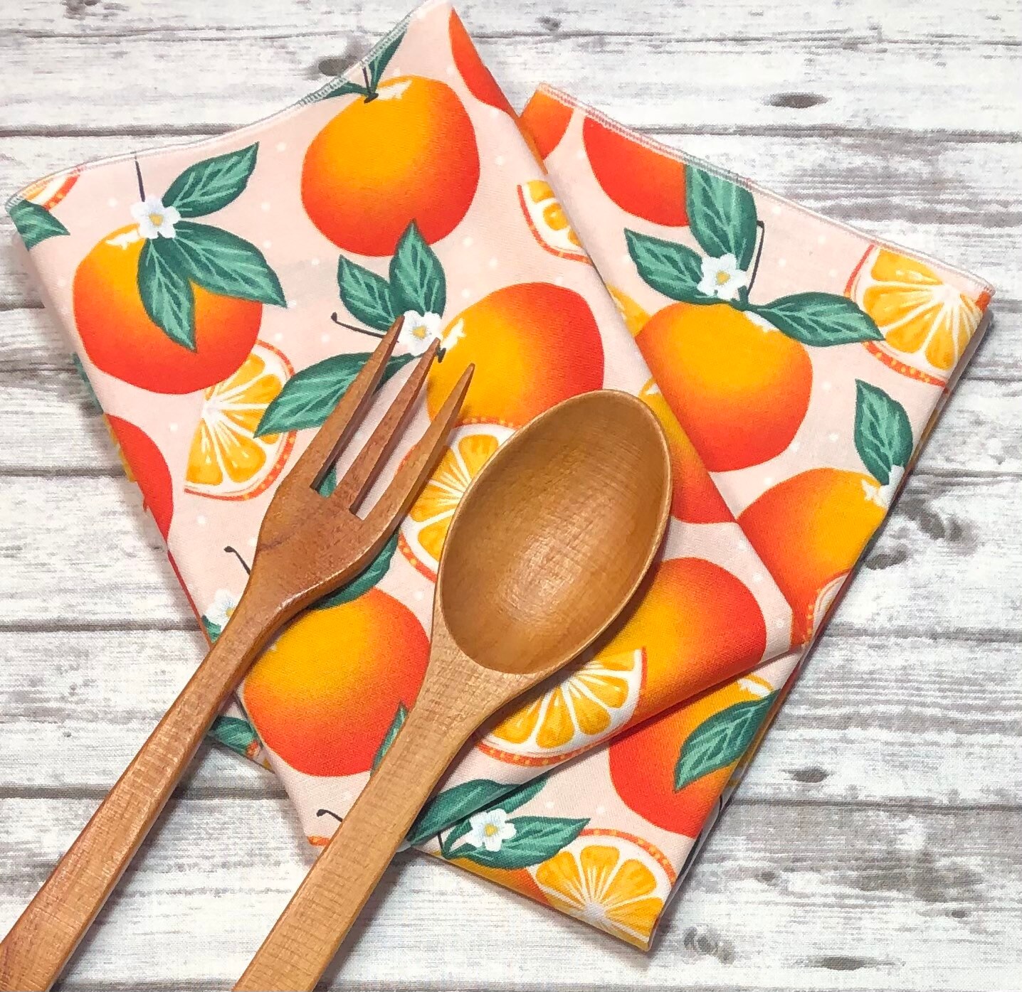 Orange Citrus Cloth Dinner Napkins Set of 2 4 6 Farmers Etsy