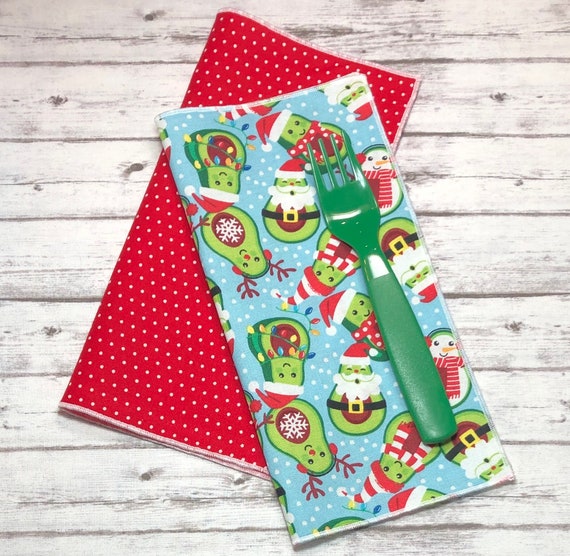 ChRisTMas Cloth Dinner Napkins Set of 2 4 6 Holiday Etsy