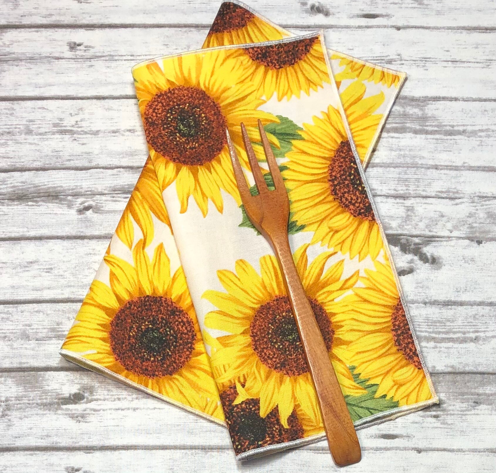 Sunflower Cloth Dinner Napkins Set of 2 4 6 Floral Dinner Etsy