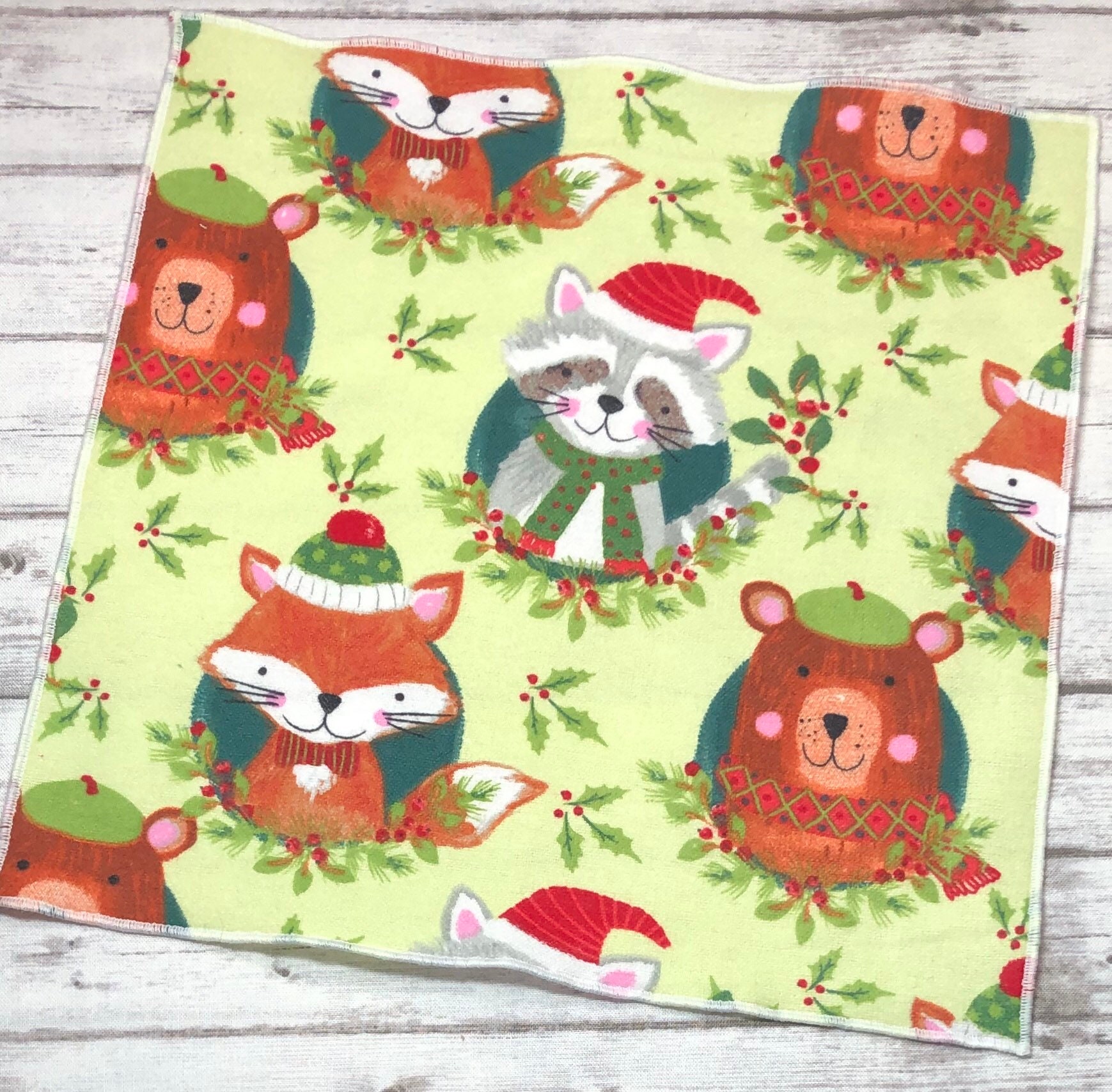 Christmas Cloth Napkins Set of 2 4 6 Kids Cloth Napkins Etsy UK