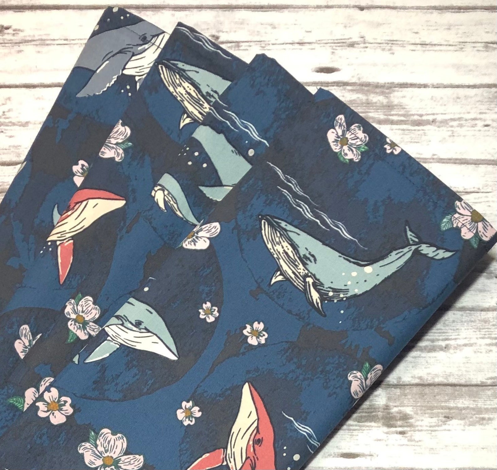Large Cloth Dinner Napkins Nautical Whale Orca Set of 4 Etsy