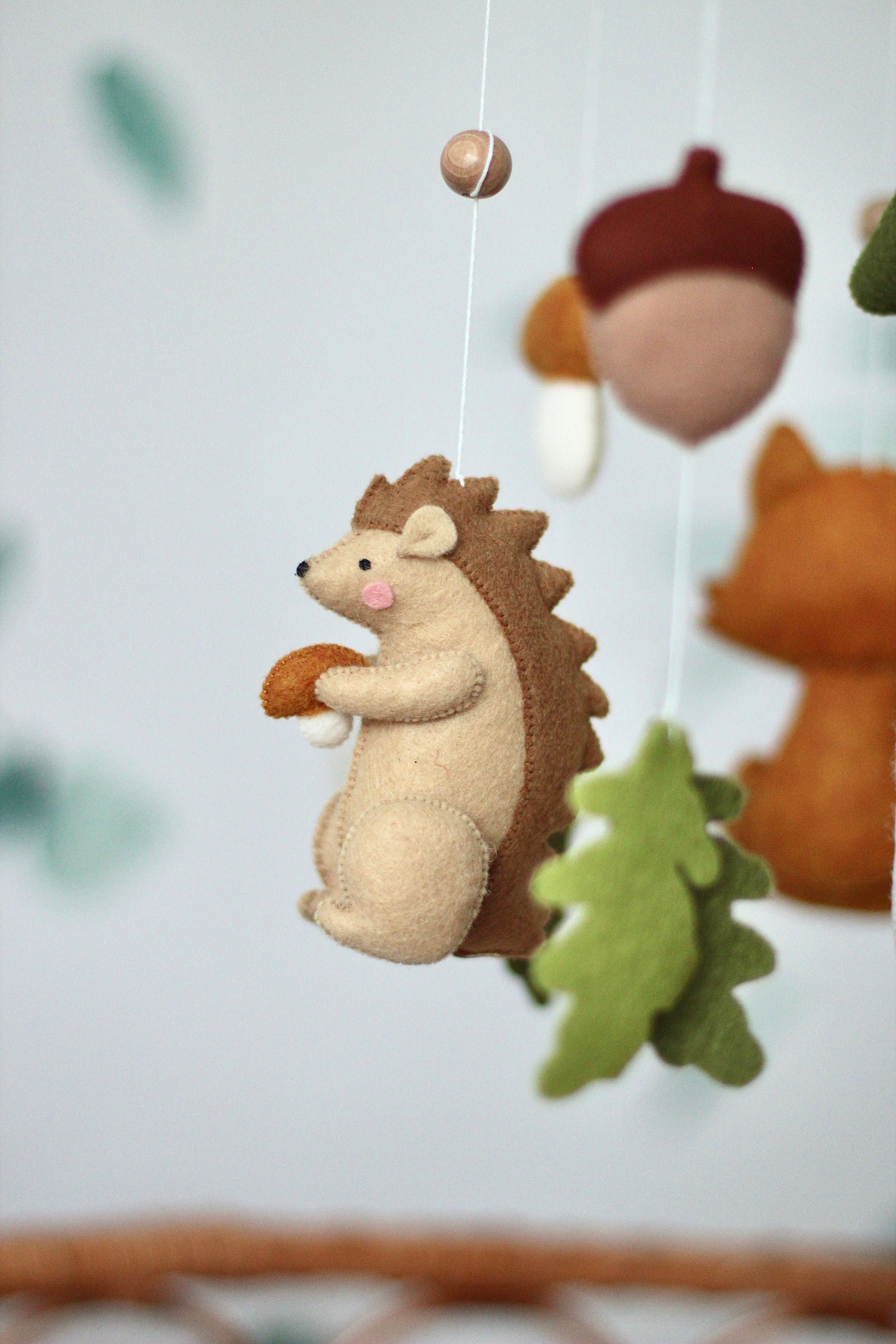 Woodland mobile Forest mobile Crib mobile bebe Nature Etsy