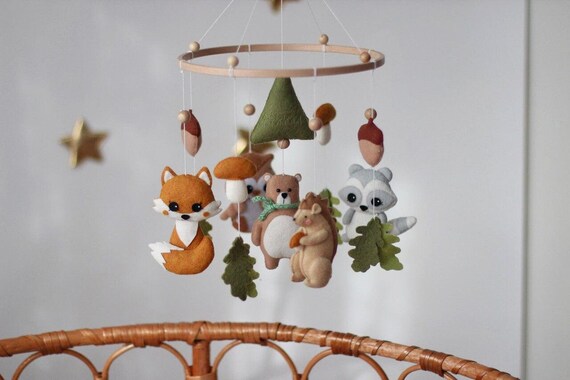 woodland mobile for crib