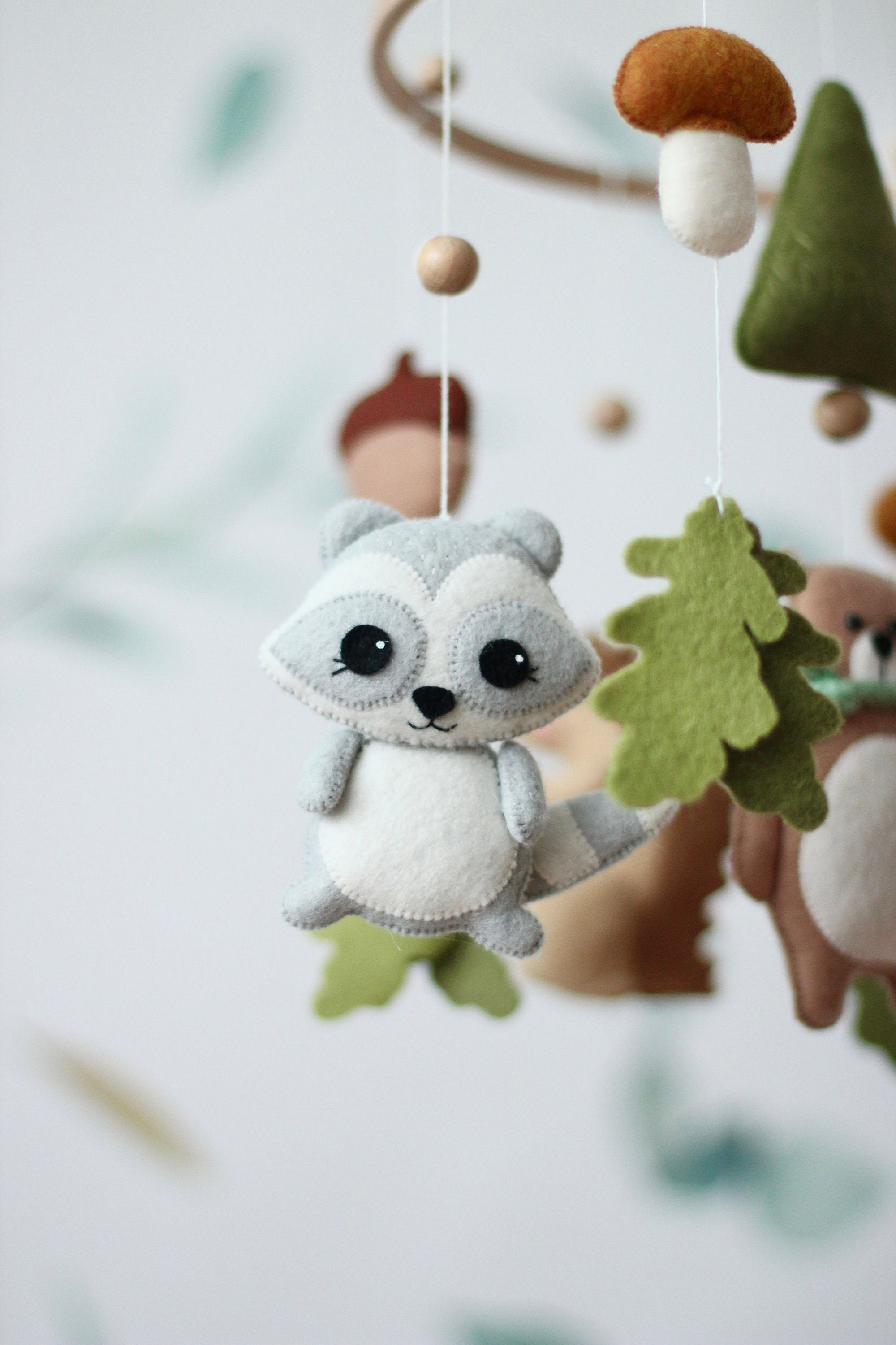 Woodland mobile Forest mobile Crib mobile bebe Nature Etsy