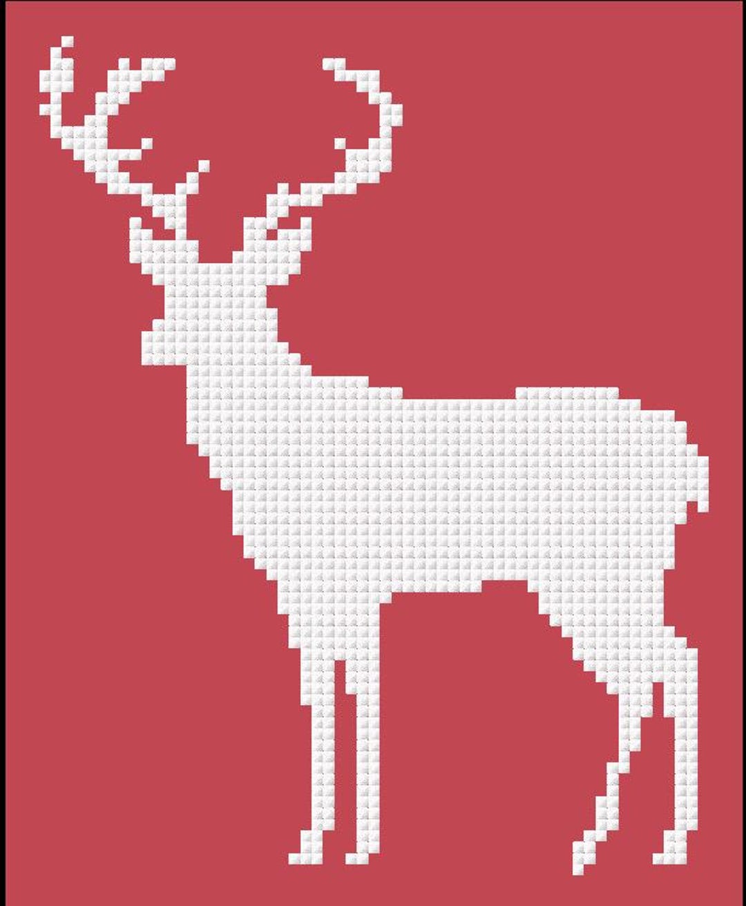 Scandi Reindeer Cross Stitch Pattern Instant Digital Download PDF - Etsy