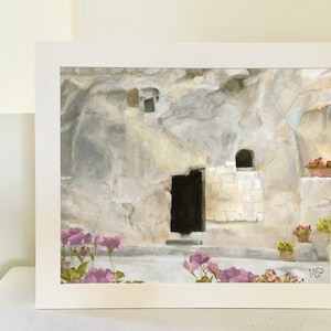 The Empty Tomb Painting Art Print, Christian Easter Decor