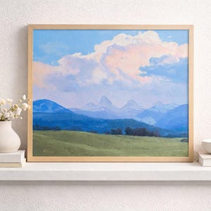Evening Sky Above Grand Teton National Park–  Mountain Landscape Print