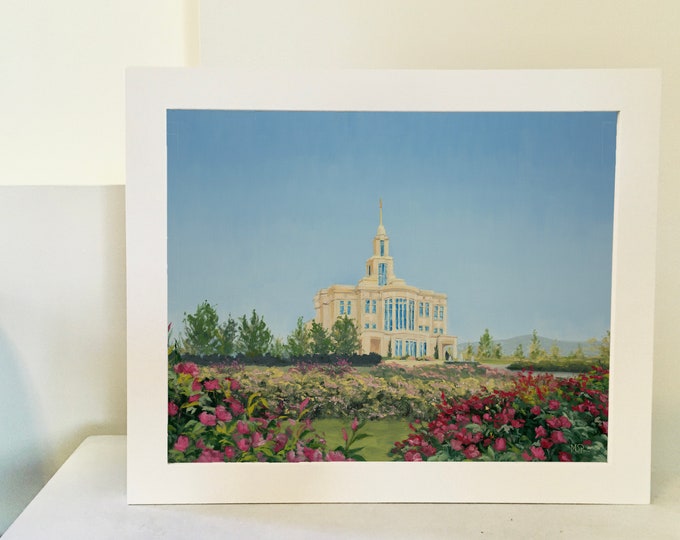 Payson Temple in Spring Print