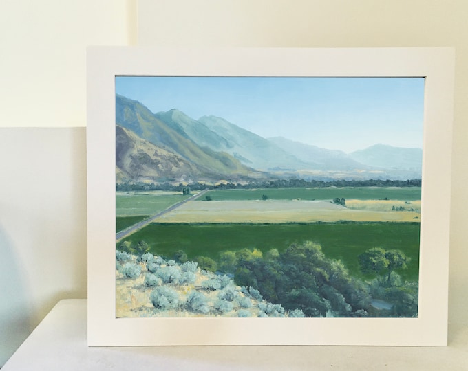 Pioneer Cemetery Print, Spanish Fork Utah, Utah Landscapes, Utah Oil Painting, Utah Art Prints, Peaceful Landscapes, Peaceful Wall Art