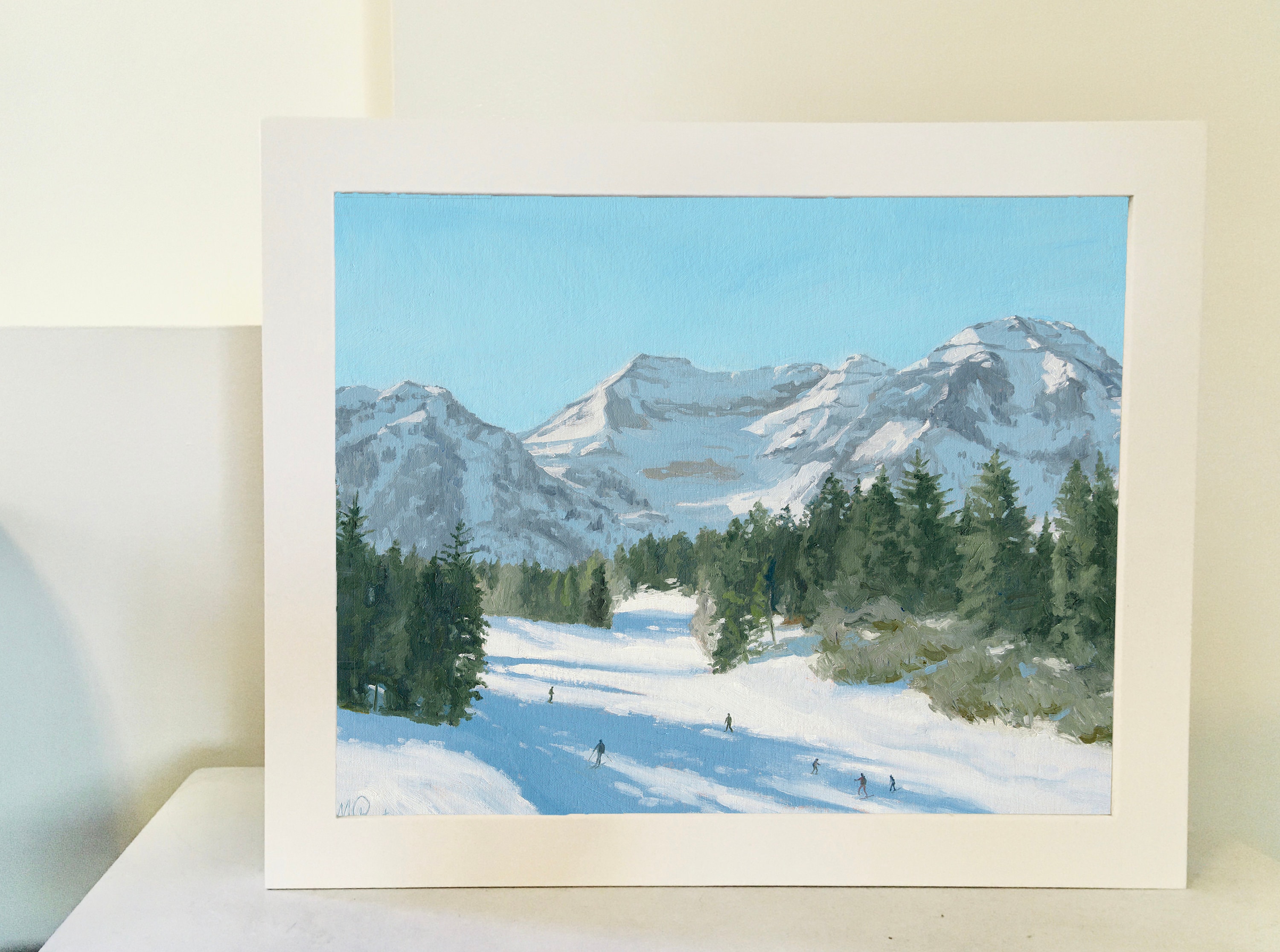 Amazon.com: Winter Alpine Mountain Snowy Landscape Sunny Day