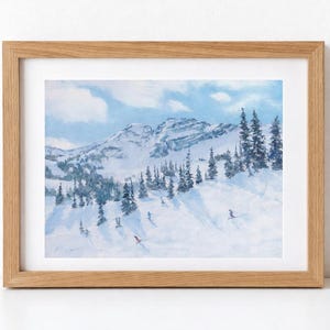 Alta Ski Print: Devils Apron, Utah Winter Landscape Art