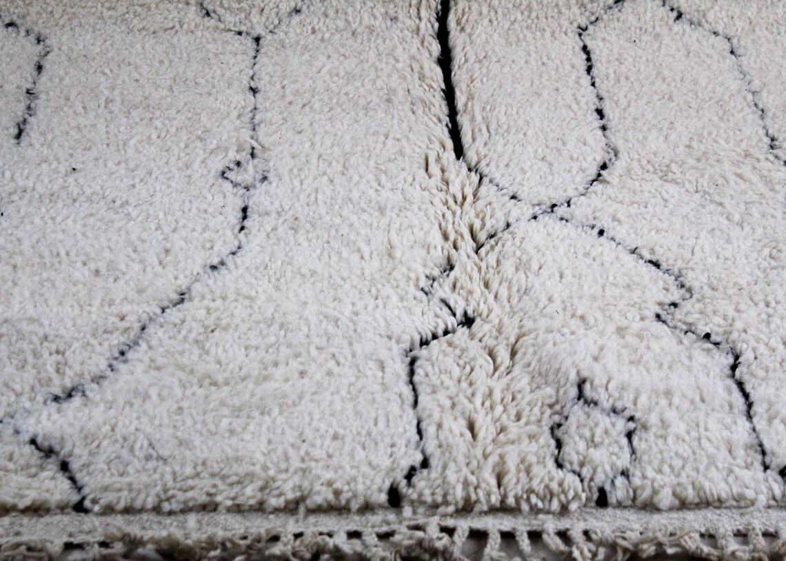 Berber artisan white carpet in contemporary industrial boho Etsy