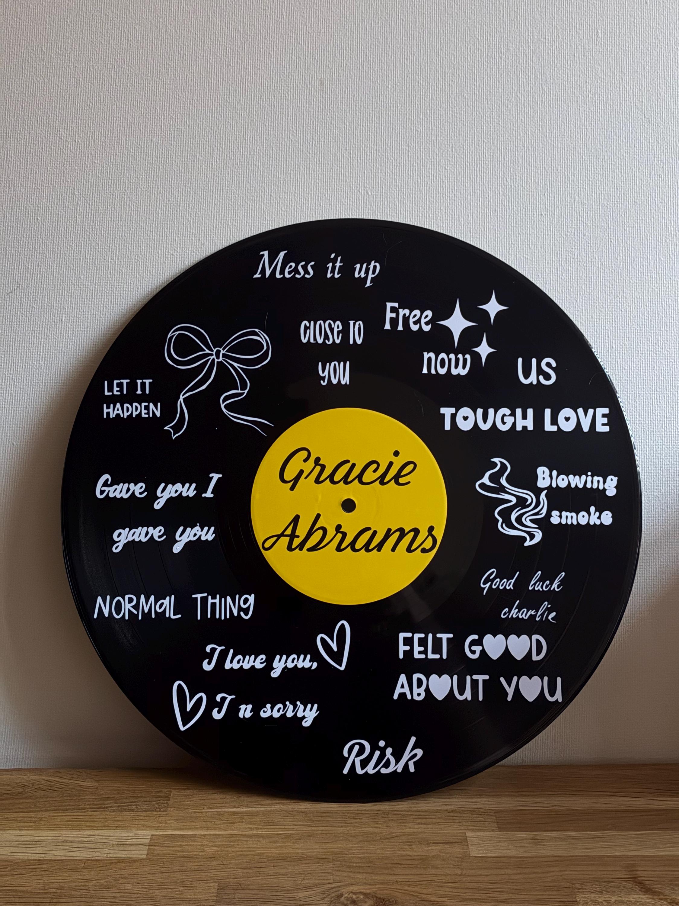 Gracie Abrams Inspired Decorative Vinyl Wall Art Gift Room Decor - Etsy