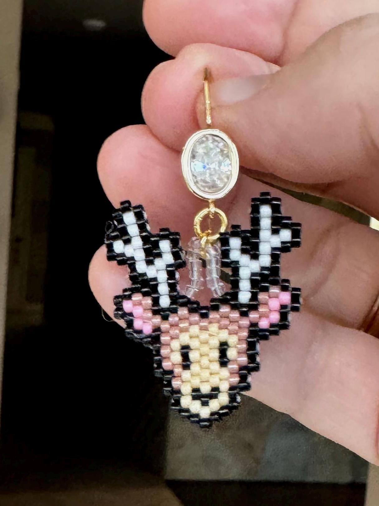 Orecchini Pendenti A Forma Di Renna Natalizia Con Zirconi Cubici – Design A Cuore E Corna, Placcati In Oro Bianco. Regalo Di Natale Perfetto Per Donne E Ragazze. - 3