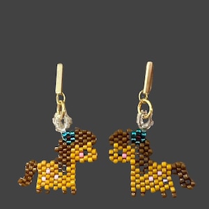 Handmade Cute Pony Earrings - Light, Shiny, Fun to Wear, Gift for Girl Horse Pony Lover Whimsical Caricature of Pony