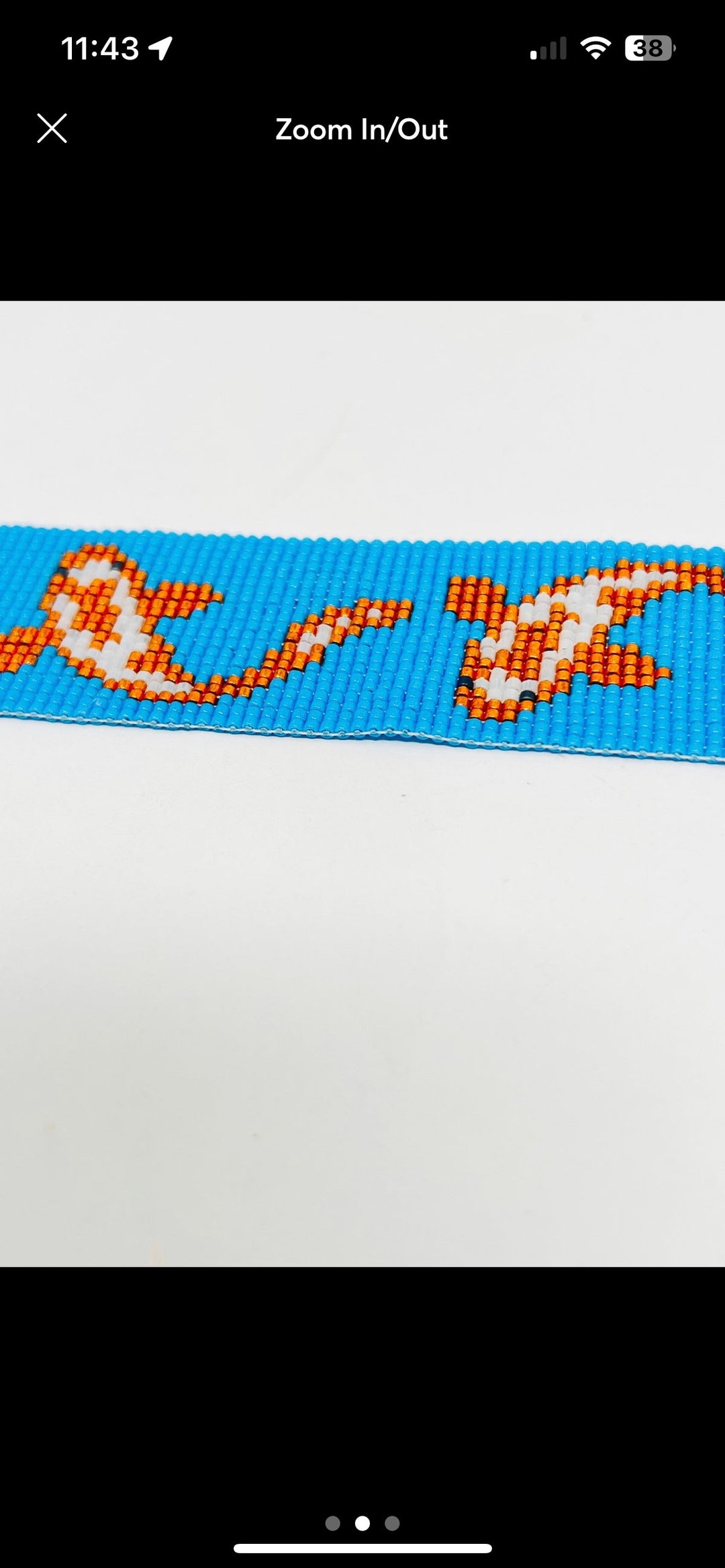 Hand Woven Seed Bead Bracelet Adjustable Koi Fish Etsy