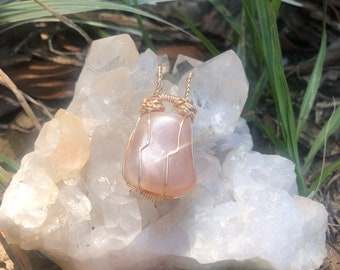 Peach Moonstone Pendant