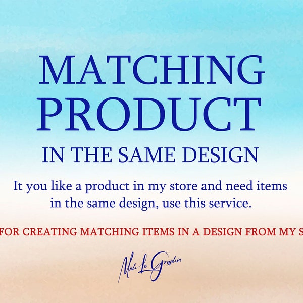 Matching items In The Same Design, Custom Files In The Same Design