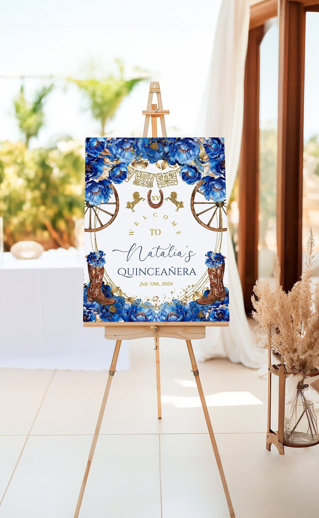Country Western Welcome Sign for Quinceanera Party Adorned With ...