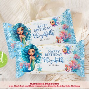 EDITABLE Mermaid Chocolate Bar Wrapper, Under the Sea Chocolate Wrapper ...
