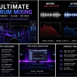 Ultimate Drum Mixing Presets | Guide Clean Drums No Mud | Ableton Drum Bus Chains | Pro EQ Compression Settings | R&B Trap Pop, EDM , Dance