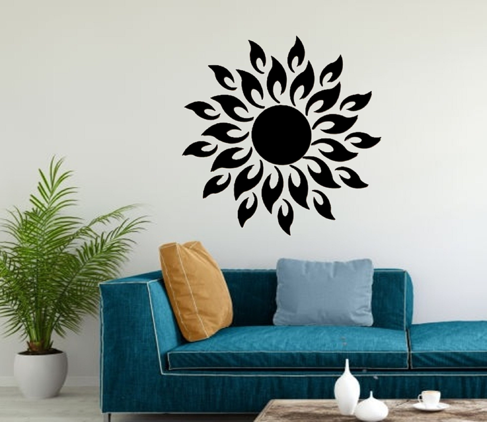 Sun Decal / Sun Wall Decal / Tribal Sun Decal / Sun Poster / Etsy