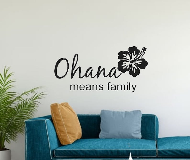 Ohana Means Family Wall Decal / Family Wall Sticker / Living Etsy