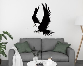 Colourful Patterned Eagles Head Wall Art Vinyl Stickers American Decal Mural Colourful Patterned Eagles Head Wall Art Vinyl Stickers American Decal Mural