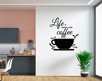8 x 20 Black Design with Vinyl JER 1191 1Fresh Coffee Picture Art Kitchen Decor Vinyl Wall Decal 8 x 20 Black Design with Vinyl JER 1191 1Fresh Coffee Picture Art Kitchen Decor Vinyl Wall Decal