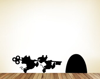Ewdsqs Mouse Hole Decals - Jaq And Gus Mice With Heart Sticker Cartoon Cute Mouse Holes Wall Decals : Buy Online At Best Price In KSA - Souq Is Now-467622