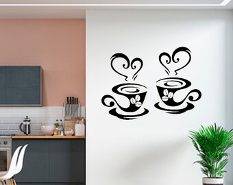 Coffee Cups Kitchen Wall Stickers Art Vinyl Decal Restaurant Pub Cafe Home Decor Coffee Cups Kitchen Wall Stickers Art Vinyl Decal Restaurant Pub Cafe Home Decor