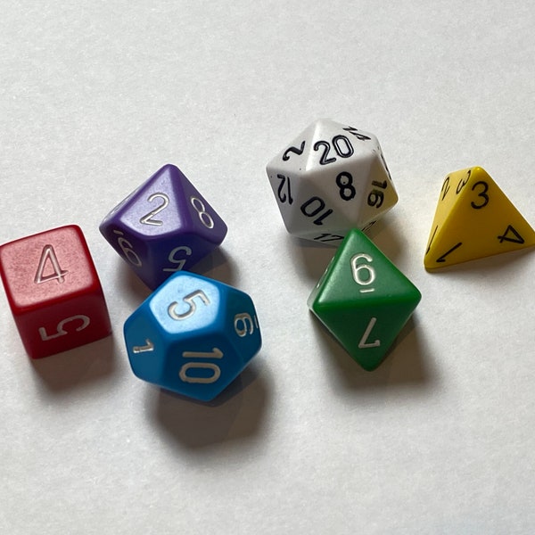 Old School D&D Dice - Learn to Play Dice Set