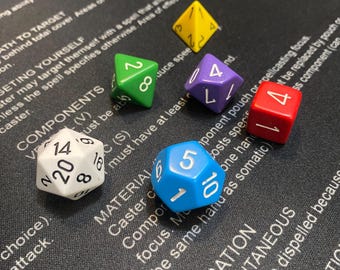 Old School D&D Dice - Learn to Play Retro Dice Set