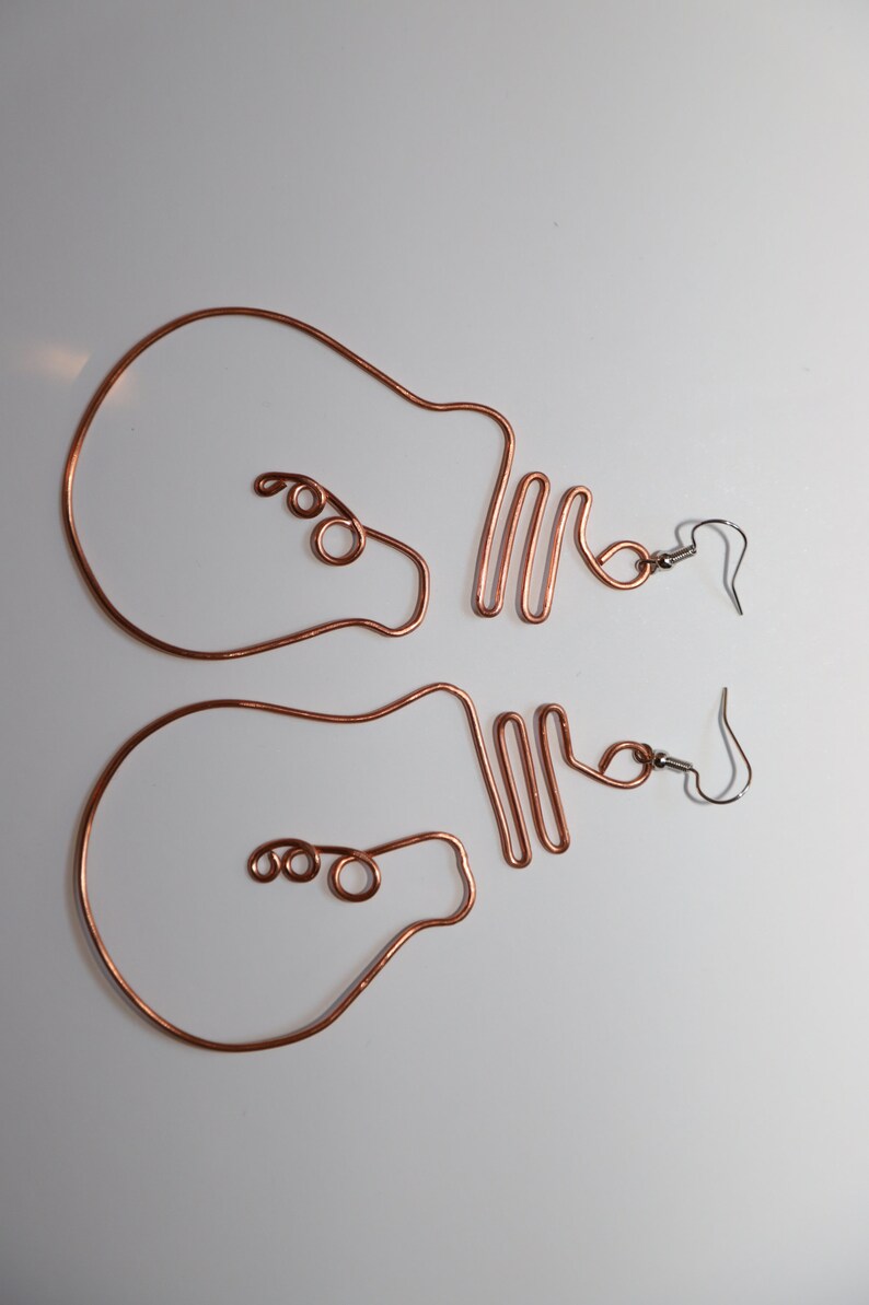 Wire Lightbulb Earrings