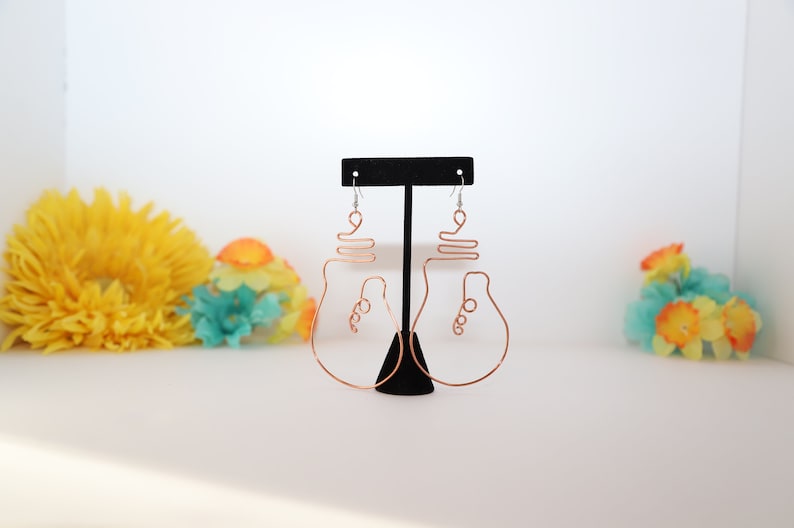 Wire Lightbulb Earrings