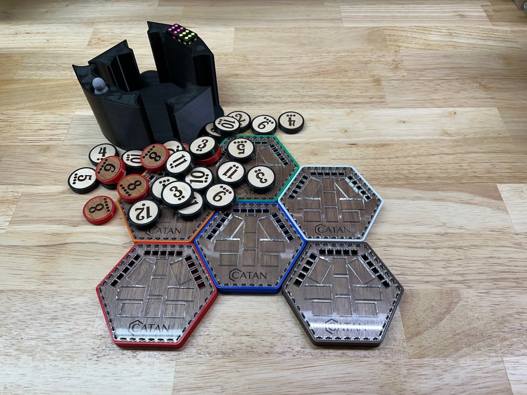 6 Color Matched Game Piece Holder Set With Carrying Case Etsy