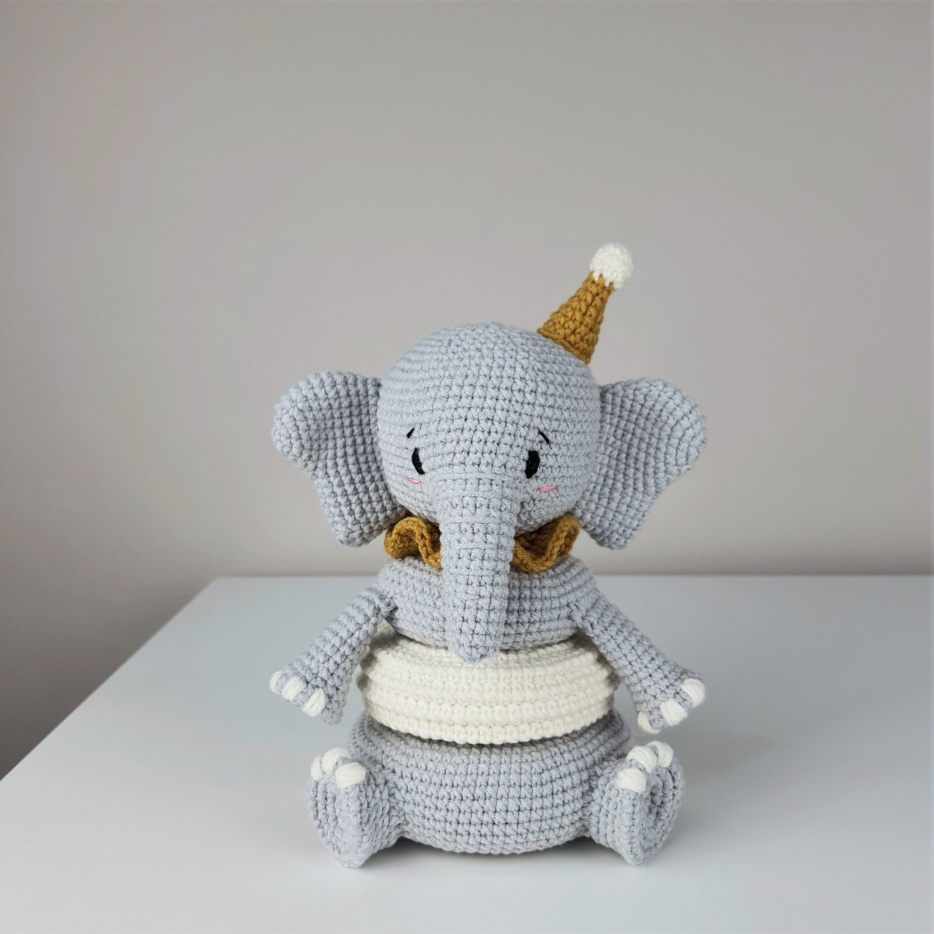 Stacking toy Elephant crochet pattern Etsy