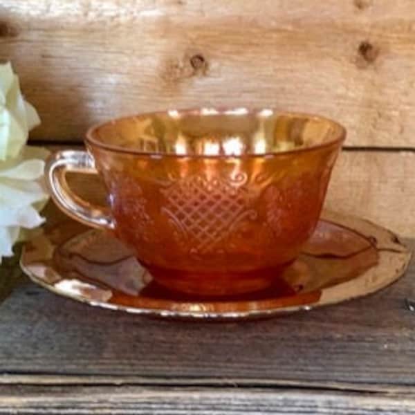 Carnival Glass Cup Etsy